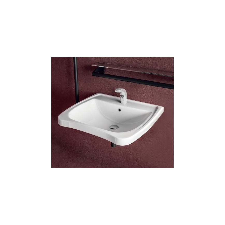 Sapho - Lavabo suspendu accessible DISABLED 60x55 cm céramique/blanc