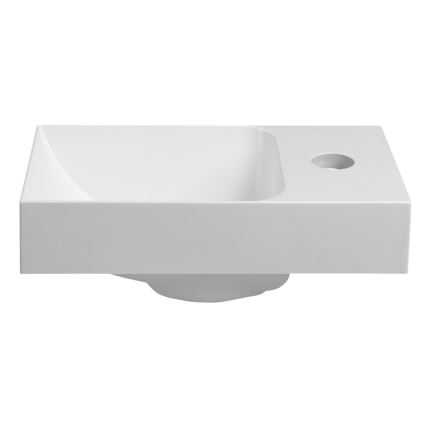 Sapho - Lavabo suspendu PICCOLINO 30x17 cm droit/marbre coulé/blanc
