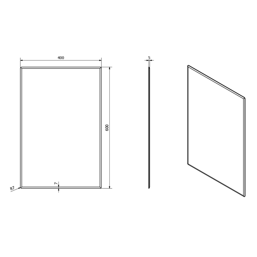 Sapho - Miroir ACCORD 40 x 60 cm