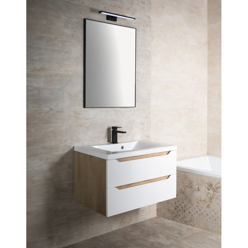 Sapho - Miroir encadré AROWANA 50x80, noir mat