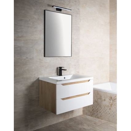 Sapho - Miroir encadré AROWANA 60x80 cm noir mat