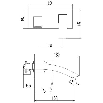 Sapho - Mitigeur de lavabo GINKO noir mat