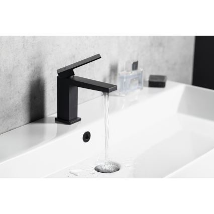 Sapho - Mitigeur de lavabo LATUS 14 cm noir mat