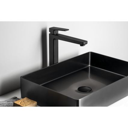 Sapho - Mitigeur de lavabo TURSI 28 cm, noir mat