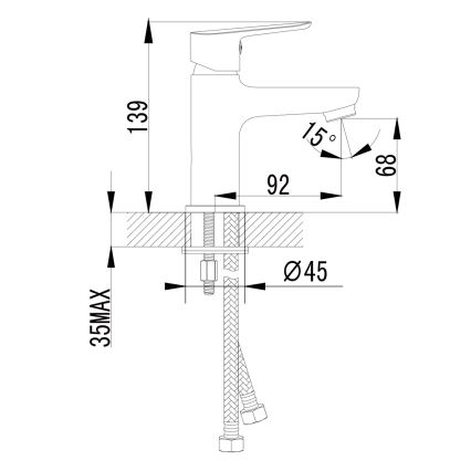 Sapho - Mitigeur lavabo SMALL 13,9 cm chrome brillant