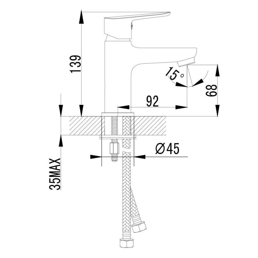 Sapho - Mitigeur lavabo SMALL 13,9 cm chrome brillant