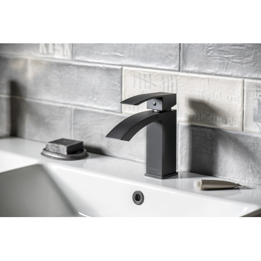 Sapho - Mitigeur pour lavabo GINKO 15,6 cm noir mat