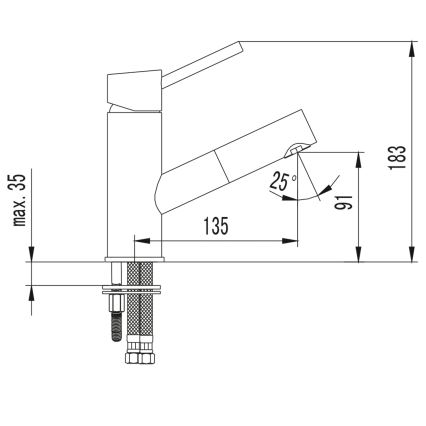 Sapho - Mitigeur pour lavabo SOLITER 18,3 cm chrome brillant