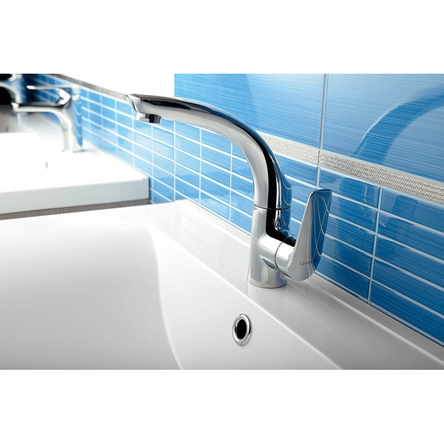 Sapho - Mitigeur pour lavabo SOLITER 18 cm chrome brillant