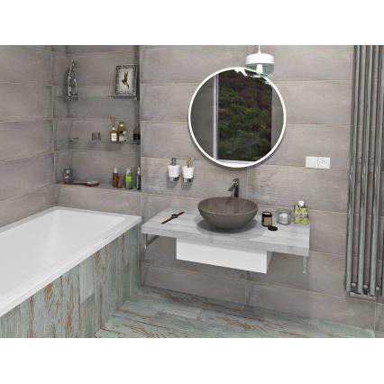 Sapho - Plan vasque AVICE 150x49,5 cm gris/ciment