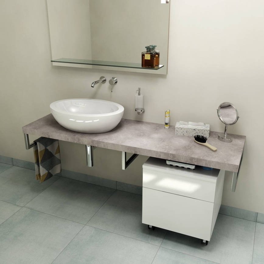 Sapho - Plan vasque AVICE 150x49,5 cm gris/ciment