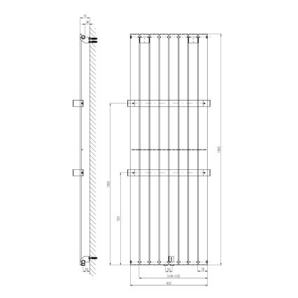 Sapho - Radiateur de salle de bains COLONNA 1205W/230V 60 x 180 cm blanc