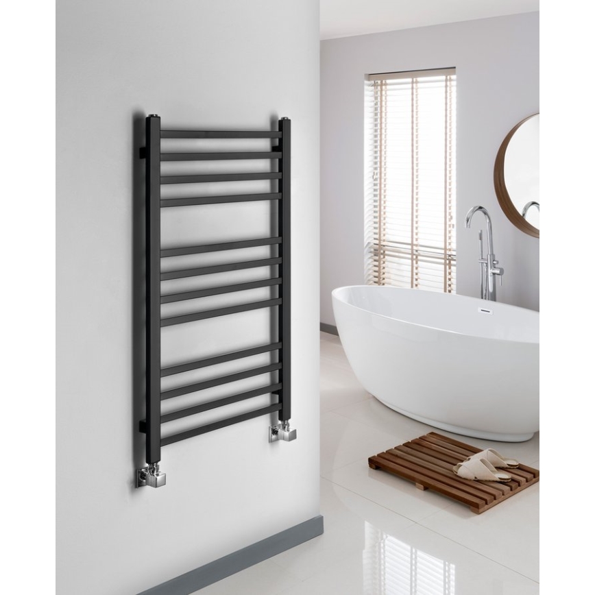 Sapho - Radiateur de salle de bains METRO 89x45 cm noir mat