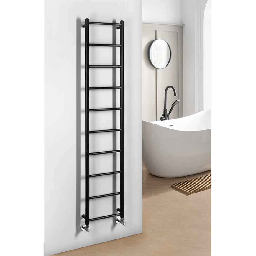 Sapho - Radiateur sèche-serviettes DINA 168x35 cm noir mat