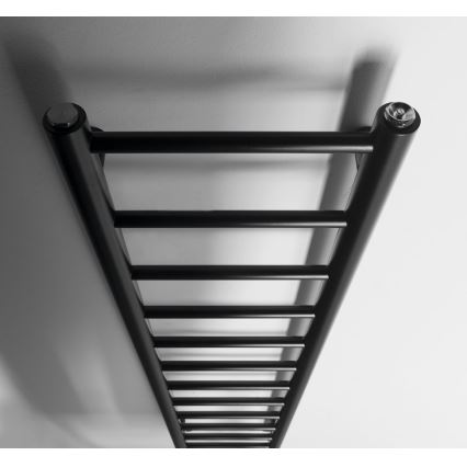 Sapho - Radiateur sèche-serviettes DINA 278 W 30 x 138 cm noir mat