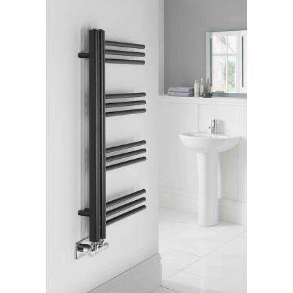 Sapho - Radiateur sèche-serviettes DORLION 90 x 50 cm noir mat