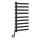 Sapho - Radiateur sèche-serviettes électrique ELCOR 128W/230V 92 cm mat noir gauche