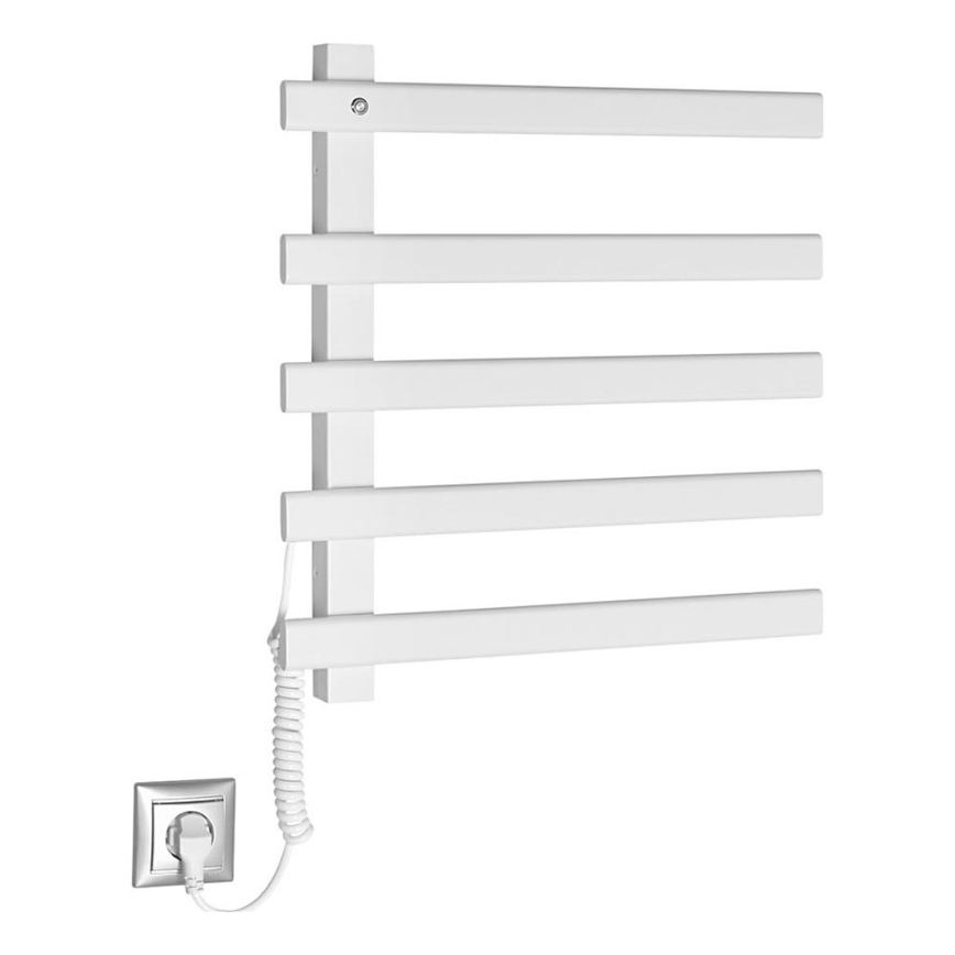 Sapho - Radiateur sèche-serviettes électrique ELCOR 63W/230V 52 cm blanc mat gauche