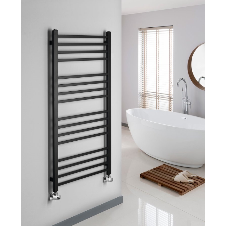 Sapho - Radiateur sèche-serviettes METRO 386W/230V 50x120 cm noir mat