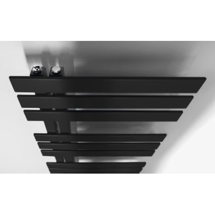 Sapho - Radiateur sèche-serviettes SILVANA 124x50 cm noir mat