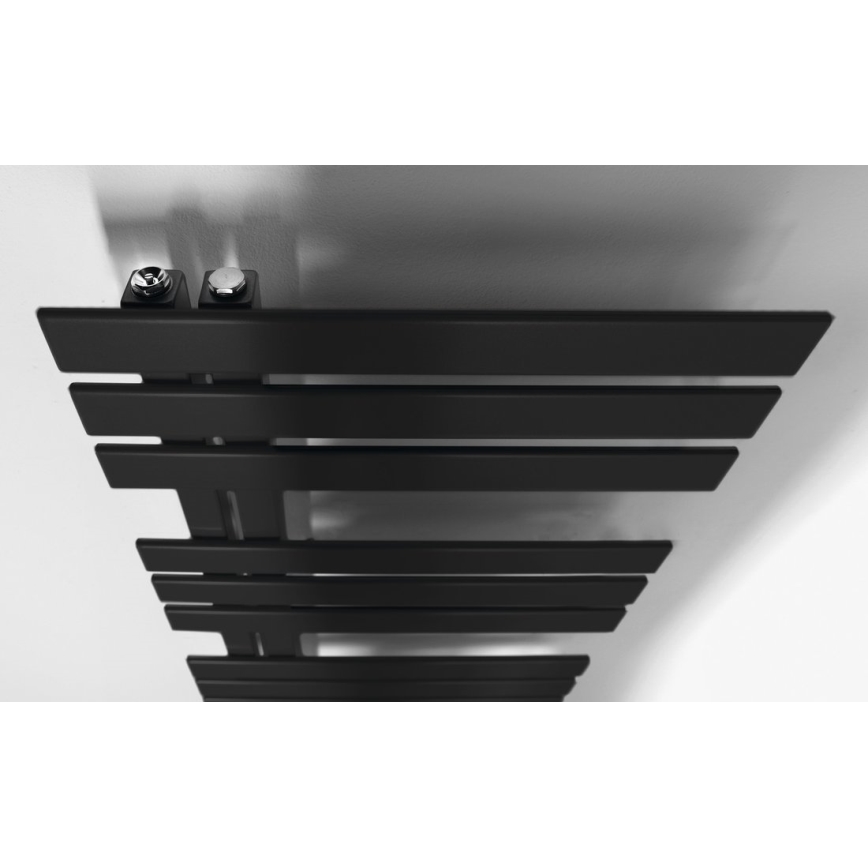 Sapho - Radiateur sèche-serviettes SILVANA 124x50 cm noir mat