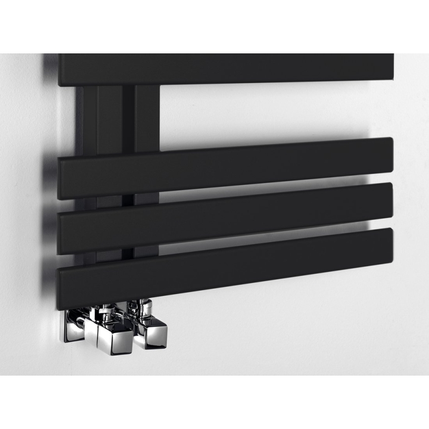 Sapho - Radiateur sèche-serviettes SILVANA 124x50 cm noir mat