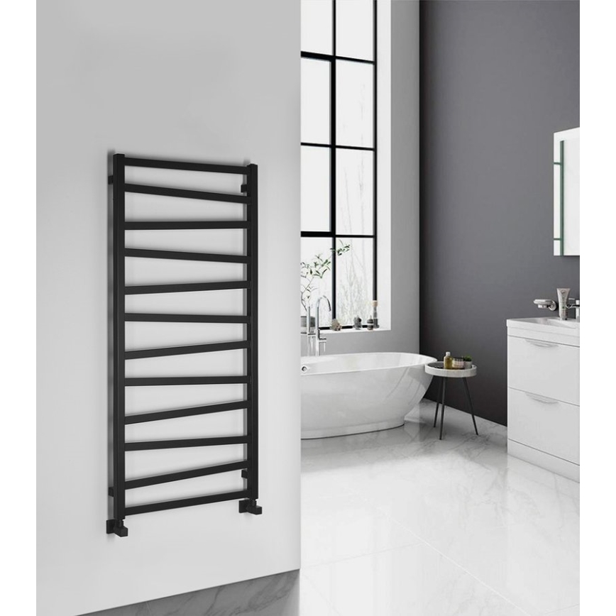 Sapho - Radiateur sèche-serviettes ZIG 133x60 cm noir