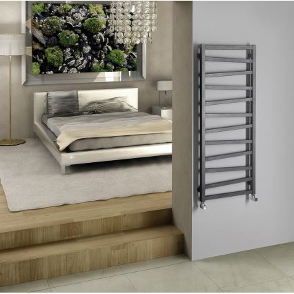 Sapho - Radiateur sèche-serviettes ZIG 490W/230V 50x133 cm anthracite