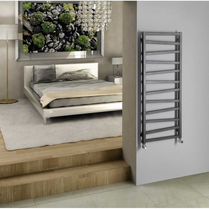 Sapho - Radiateur sèche-serviettes ZIG 490W/230V 50x133 cm anthracite