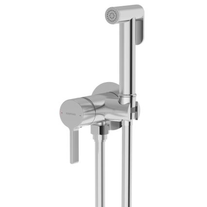 Sapho - Robinet de bidet avec douchette pour installation encastrée ICONIC arrondi/chrome brillant