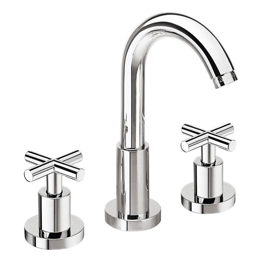 Sapho - Robinet de lavabo à 3 trous AXIA 23,8 cm, chromé brillant