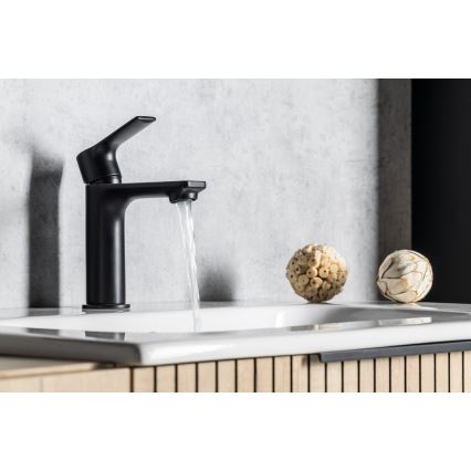 Sapho - Robinet de lavabo PAX 16,5 cm mat noir