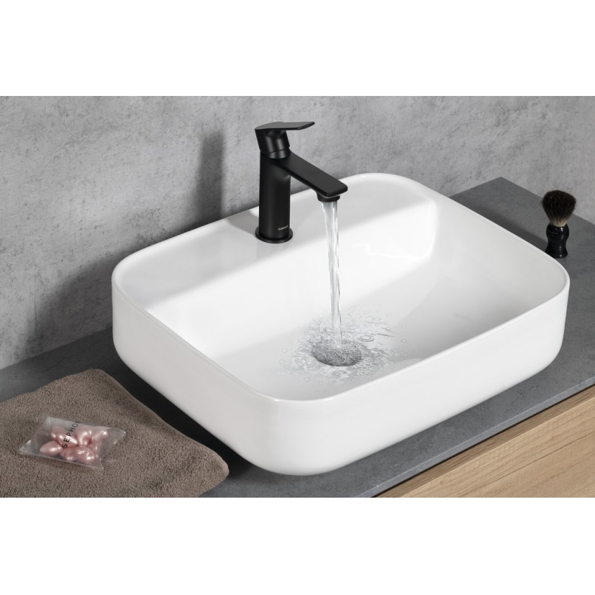 Sapho - Robinet de lavabo PAX 16,5 cm mat noir