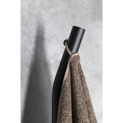 Sapho - Sèche-serviettes électrique avec minuterie DUOPASSO 45W 170x12 cm noir mat