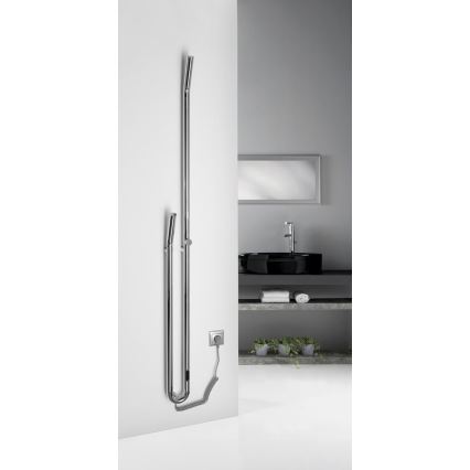 Sapho - Sèche-serviettes électrique avec minuterie DUOPASSO 45W 170x12 cm chrome brillant