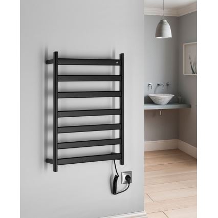 Sapho - Sèche-serviettes électrique ELIAS 105W/230V 49x73 cm noir mat