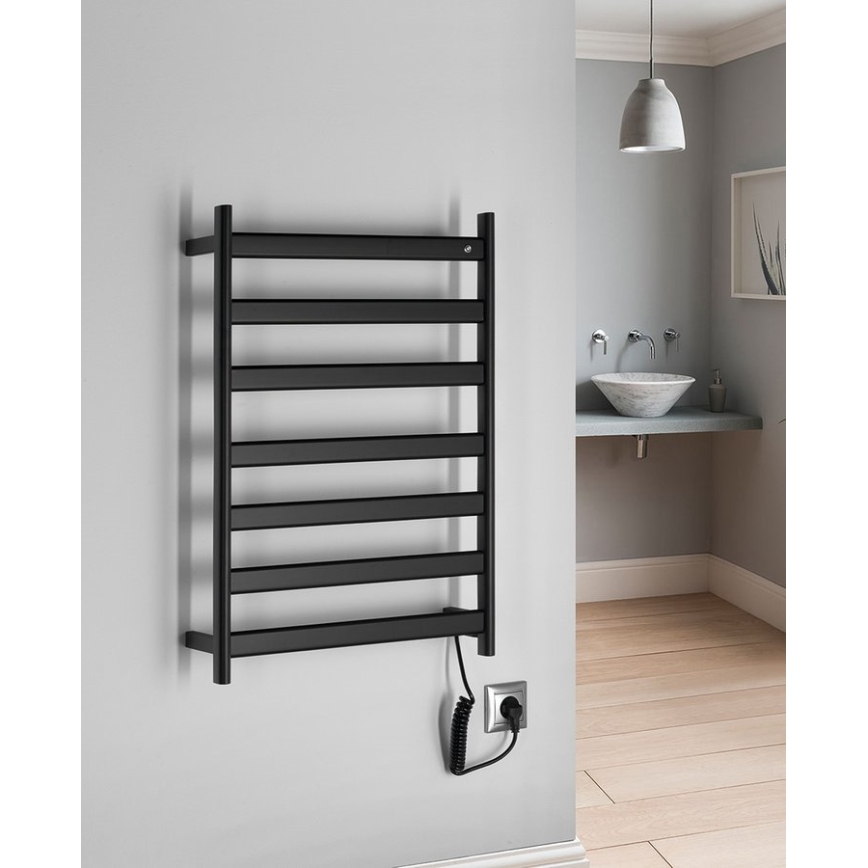 Sapho - Sèche-serviettes électrique ELIAS 105W/230V 49x73 cm noir mat