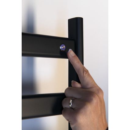 Sapho - Sèche-serviettes électrique ELIAS 105W/230V 49x73 cm noir mat