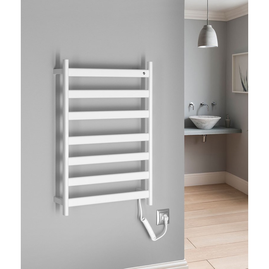 Sapho - Sèche-serviettes électrique ELIAS 105W 73x49 cm blanc mat
