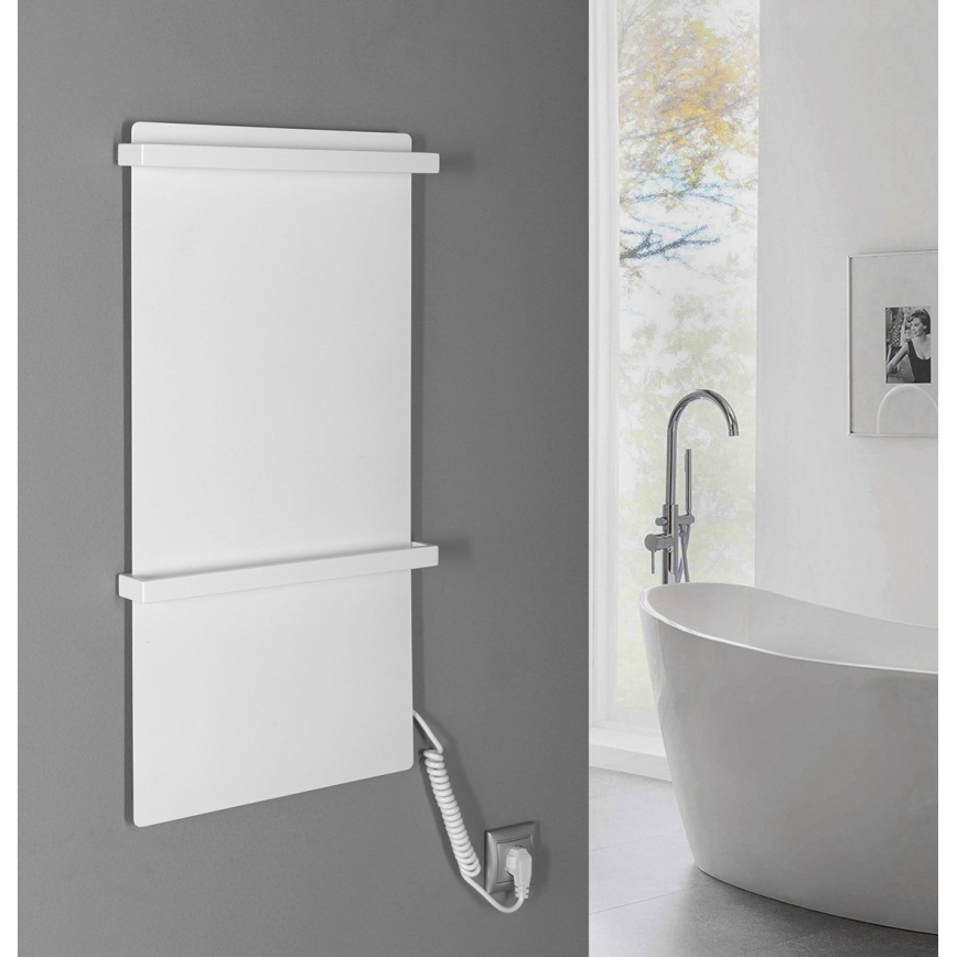 Sapho - Sèche-serviettes électrique ELMIS 120W 80x40 cm blanc mat
