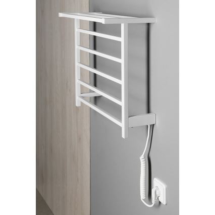 Sapho - Sèche-serviettes électrique ELZOR 60W 47x50 cm blanc mat
