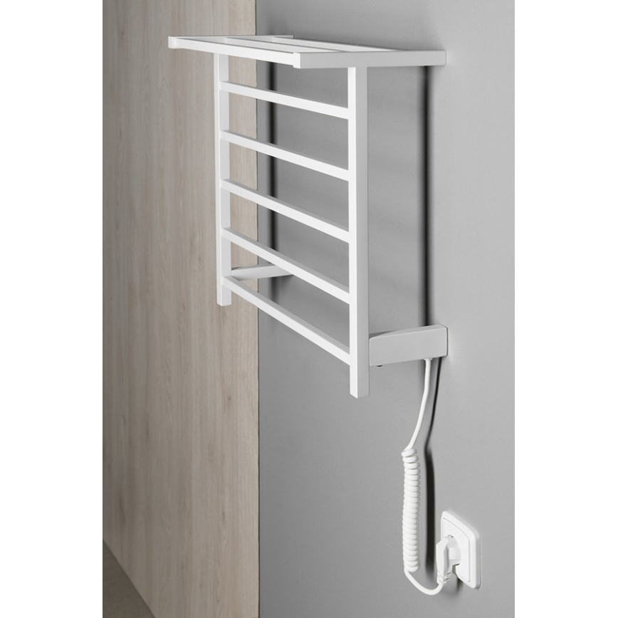 Sapho - Sèche-serviettes électrique ELZOR 60W 47x50 cm blanc mat
