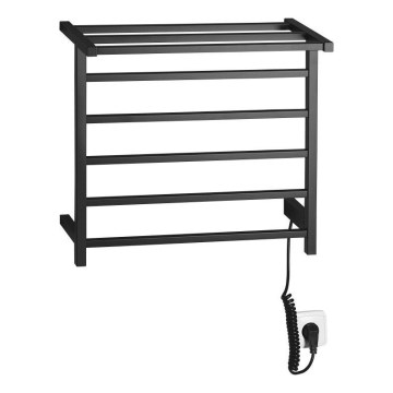 Sapho - Sèche-serviettes électrique ELZOR 60W 47x50 cm noir mat