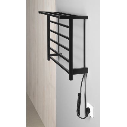 Sapho - Sèche-serviettes électrique ELZOR 60W 47x50 cm noir mat