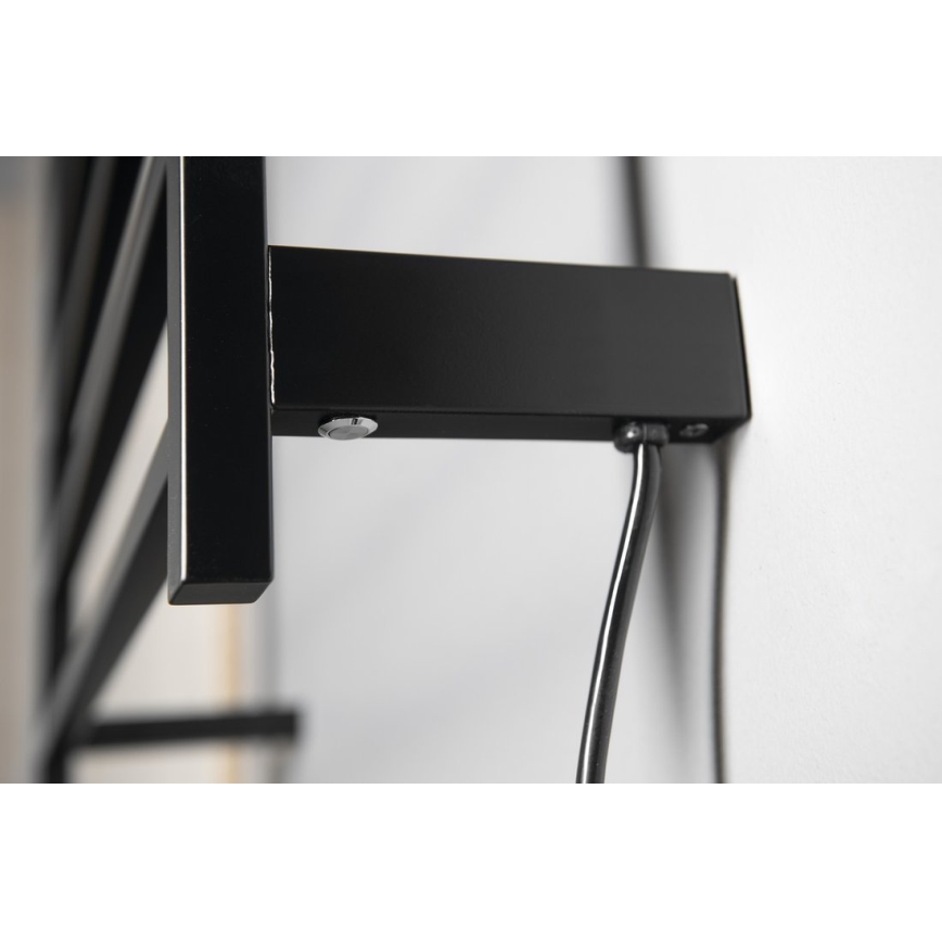 Sapho - Sèche-serviettes électrique ELZOR 60W 47x50 cm noir mat