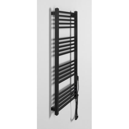 Sapho - Sèche-serviettes électrique METRO-E 400 W 106 x 50 cm noir mat