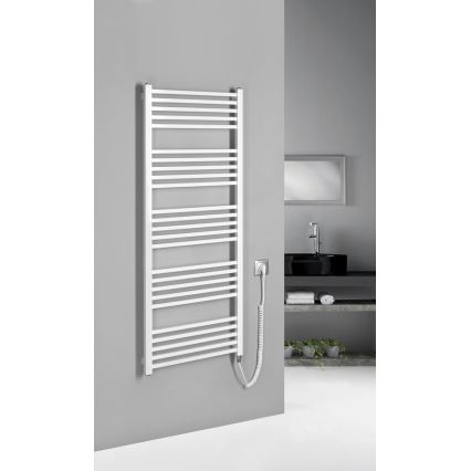 Sapho - Sèche-serviettes électrique METRO-E 500 W/230 V 50 x 134 cm blanc