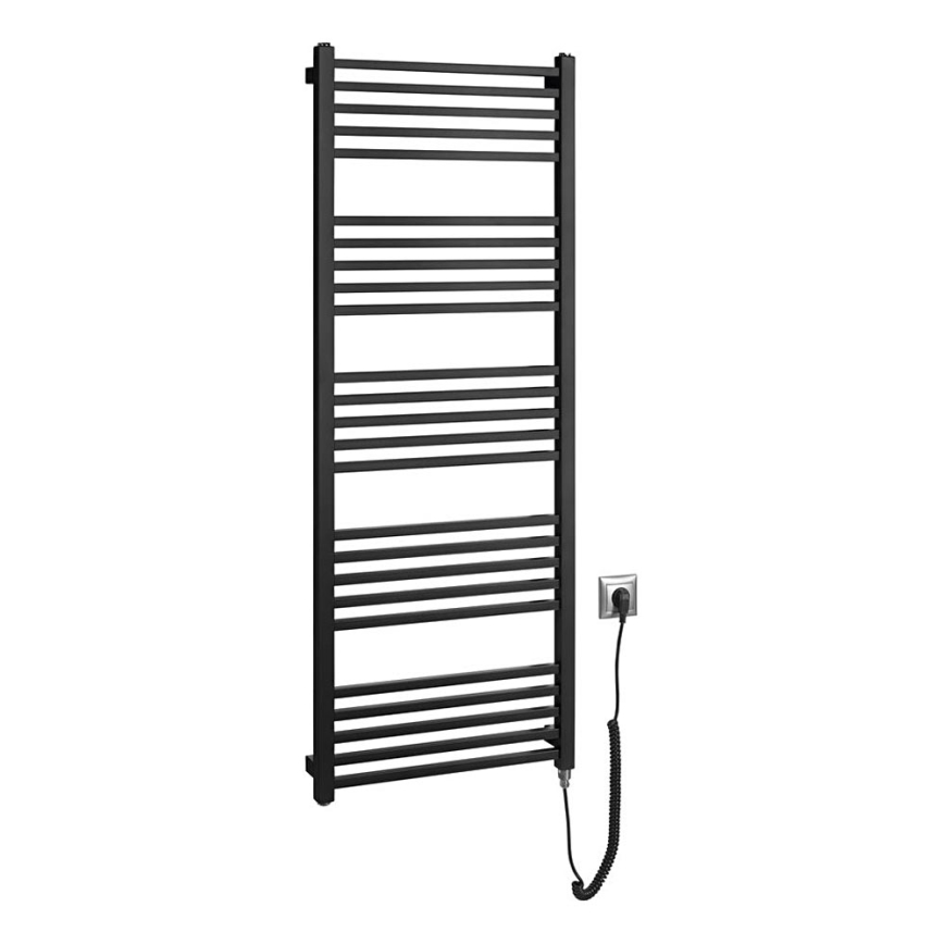 Sapho - Sèche-serviettes électrique METRO-E 500 W/230 V 50 x 134 cm noir mat