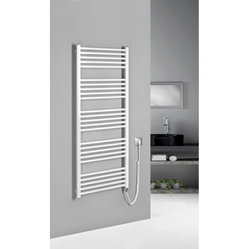 Sapho - Sèche-serviettes électrique METRO-E 500W 134x50 cm blanc