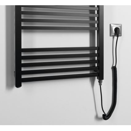 Sapho - Sèche-serviettes électrique METRO-E 500W 134x50 cm noir mat
